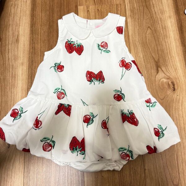 メゾピアノ ロンパース 苺柄 80サイズ 女の子 ベビー服