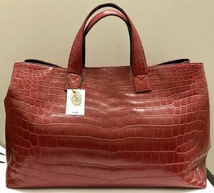  made in Japan, crocodile wani leather. man and woman use. Boston back, matted mat. dark bordeaux 00418456