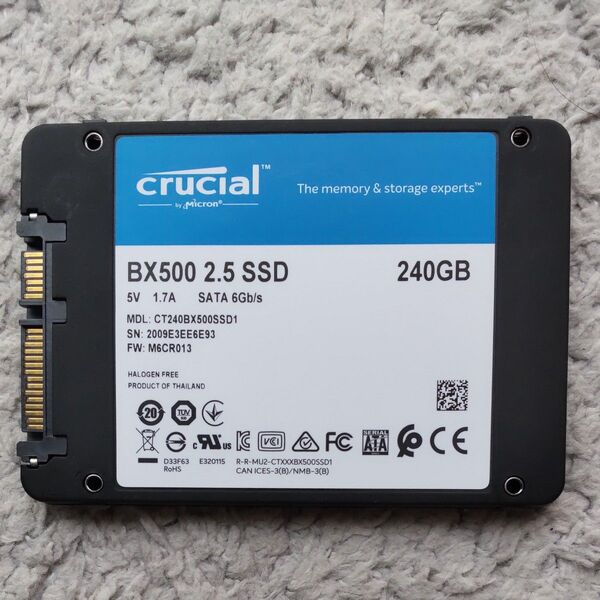 Crucial BX500 2.5インチSSD 240GB