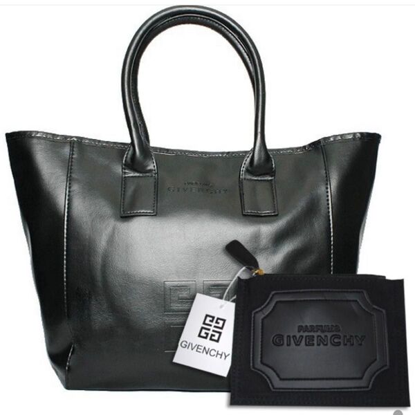 新品 GIVENCHY ジバンシー ノベルティ 大容量 肩掛け トートバッグ PU レザー ポーチ セット