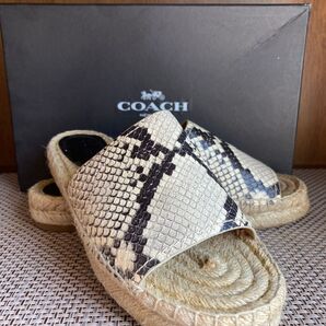 COACH パイソン柄 エスニック調 サンダル