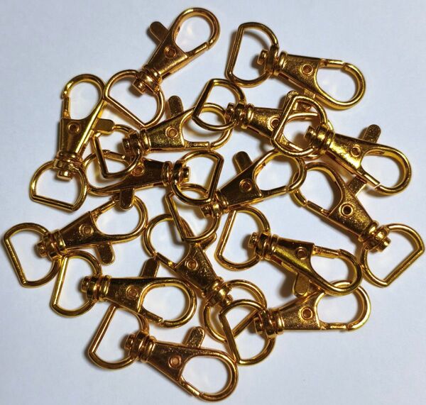 ハンドメイド レザークラフト 金具 ナスカン ゴールド 15個