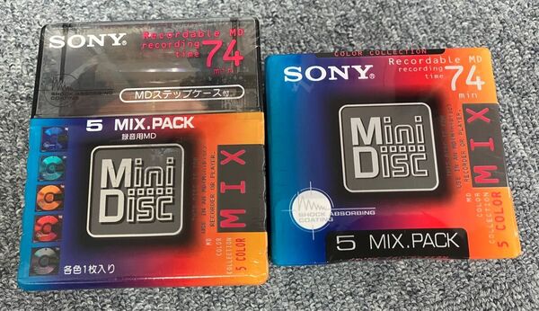 ★ SONY MD 74分 5 MIX.PACK 未開封 2パック (計10枚) ミニディスク ソニー