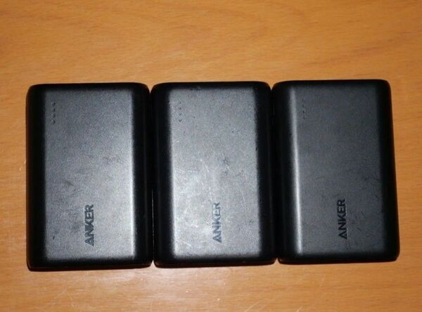 ■中古■Anker PowerCore 10000 モバイルバッテリー ×3 パワーコア 10000 ×3個 10000mAh