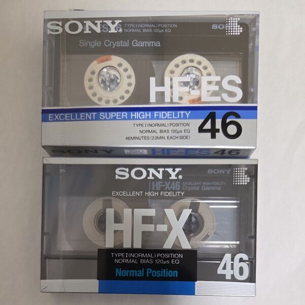 SONY HF-ES/HF-X 46分 ノーマルポジション カセットテープ 未使用 2本セット