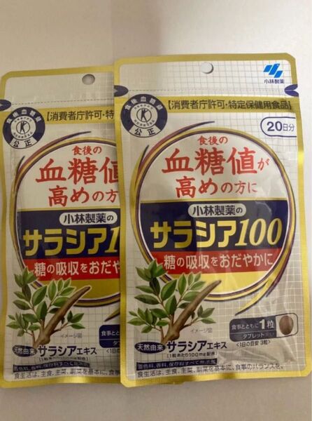 サラシア100 2袋 小林製薬 賞味期限 2027/3 2026/10