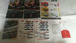 値下げ　非売品Honda Racing ホンダ レーシング 2016 スーパーGT フォーミュラ ステッカー2枚 ノート2冊 モータースポーツガイド他 １０２