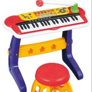 電子キーボード 32鍵 マイク付き 椅子付き トイローヤル キッズキーボードDX 電子ピアノ