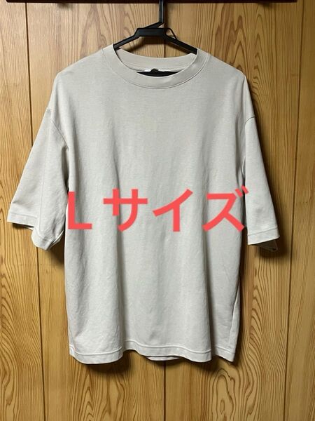ユニクロ エアリズムコットンオーバーサイズTシャツ 5分袖 ライトグレー