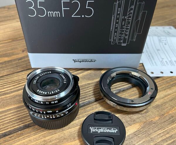 Voigtlander COLOR-SKOPAR 35mm F2.5 P II + ライカM→ソニーEマウントアダプター