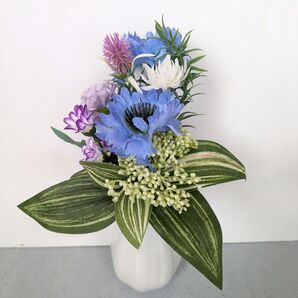 U-10 仏花*お供え花(一束) アネモネブルーの爽やか花束 *小さいサイズ*