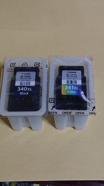 ★キャノン純正インクBC-340XL黒+BC-341XLカラー大容量タイプ♪