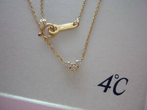 4*C K18PG 3 stone diamond Heart necklace box attaching 18 gold pink gold repeated price decline 