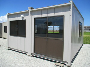 [ Kyoto ] super house container storage room unit house 8 tsubo used temporary prefab warehouse office work place 16 tatami road place ... size 4660×5600×2670