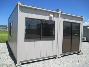 [ Kyoto departure ] super house container storage room unit house 8 tsubo used temporary prefab warehouse office work road place 16 tatami ... size 4660×5600×2670