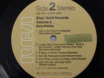 良盤屋 P-1534◆LP◆US盤 Rock- エルヴィス・プレスリー　 Elvis Presley Elvis' Gold Records - Volume 4＞1975　送料480_画像7