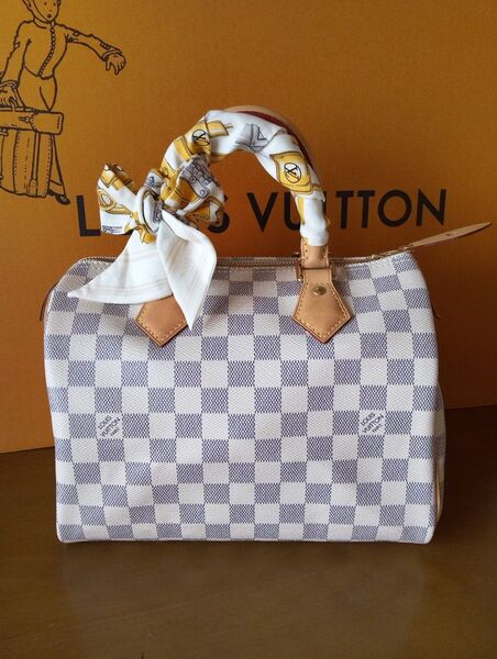 LOUIS VUITTON ルイヴィトン スピーディ25 ICチップ ダミエ アズール バンドー付