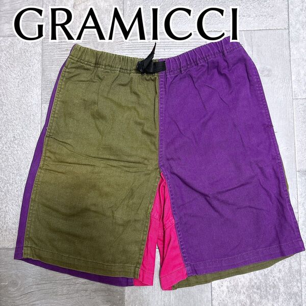グラミチ バイカラー ショートパンツ ハーフパンツ 短パン パープル カーキ M GRAMICCI