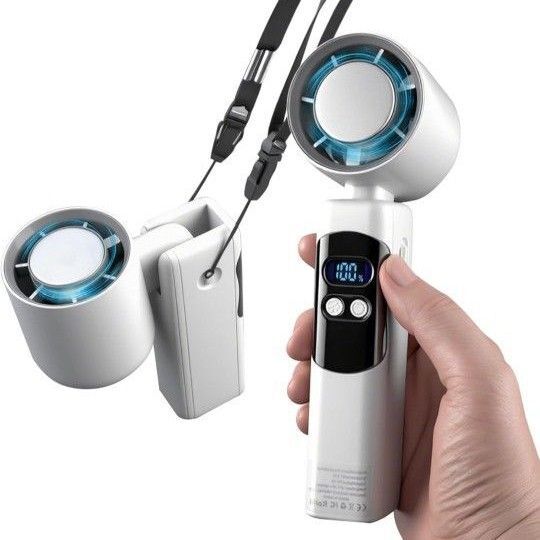 冷却プレート搭載 ハンディファン 0.2秒瞬時冷却 超強力暴風 携帯扇風機 手持ち扇風機 小型 瞬間冷却 強力送風 冷却プレート