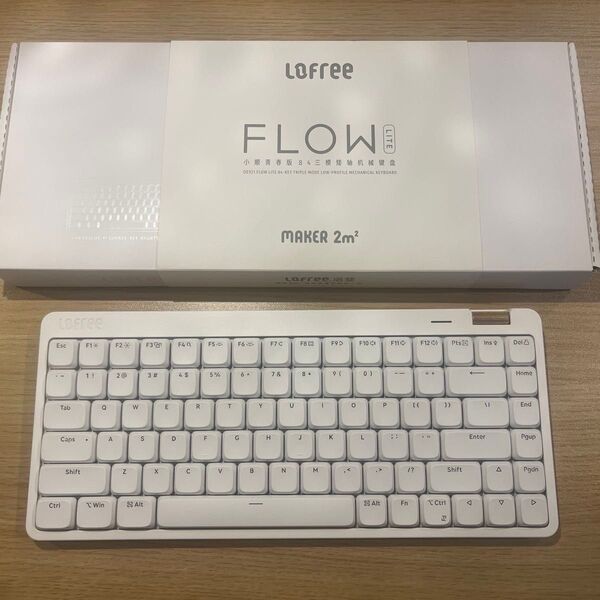 Lofree Flow Lite 84 ロープロファイルメカニカルキーボード OE921W(ホワイト)