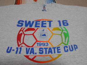 1993年製 アディダスADIDAS SWEET16 U-11 WILLIAMSBURG, VIRGINIA STATE CUP FOOTBALLサッカー フットボールATLANTIC HEAT VISTA HAWKS