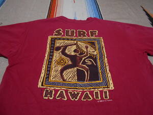 １９９０S HAWAII SURF へインズ HANES HEAVYWEIGHT VINTAGE MADE IN USA オールドサーフ サーフィン シングルフィン オールドスクール