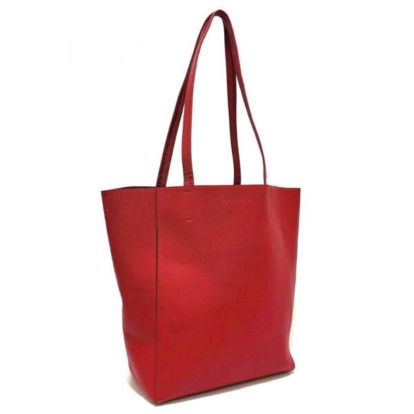 セリーヌ トートバッグ 肩掛け 鞄 ハンドバッグ カバ ファントム レッド 赤 レザー 革 A4 大容量 ポーチ付 CELINE