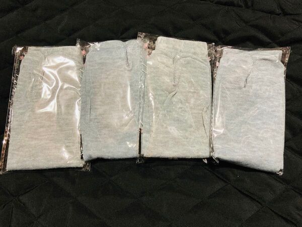 【4足セット】タビ ソックス 靴下 足袋 たび 新品 グレー 無地 シンプル ショート丈 クルー丈