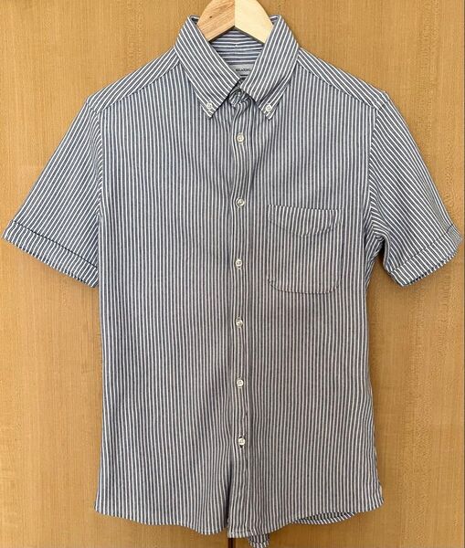 グリーンレーベル 半袖 ボタンダウンシャツ ストライプ size S
