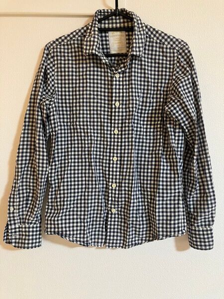 【used】ナノユニバース リネン ギンガムチェック 長袖シャツ ネルシャツ