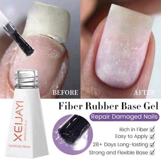 XEIJAYI 繊維入り ネイルジェル UV/LED GELPOLISH クリア 10ml 爪割れ 欠け 修正 強化