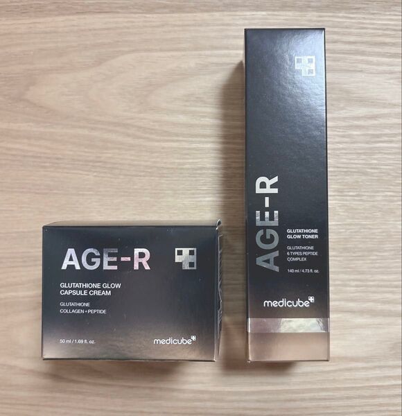 メディキューブ AGE-R グルタチオン グロウカプセル クリーム 50ml トナー 140ml グルタチオングロウ グロー