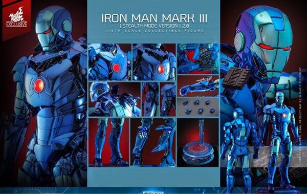 ホットトイズ MMS814D71 アイアンマン・マーク3(ブルー・ステルス版) 2.0 限定版 1/6 Iron Man Mk3