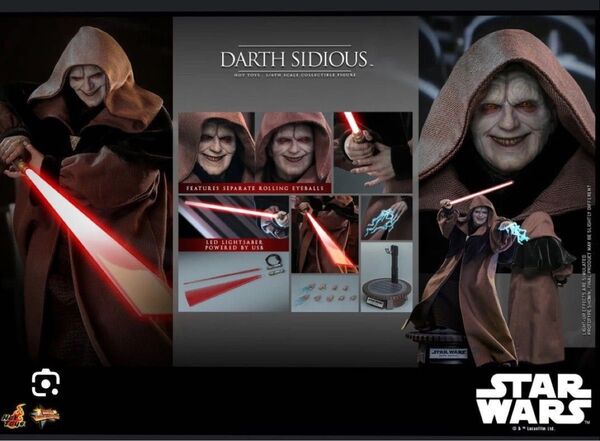 ホットトイズ MMS745『スター・ウォーズ エピソード3/シスの復讐』 ダース・シディアス 1/6 Darth Sidious