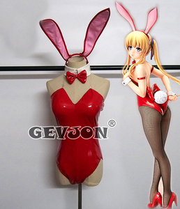  costume play clothes Halloween costume Leotard PU compound leather Bunny fancy dress [.. not she. ....] britain pear . bunny girl rabbit girl set 