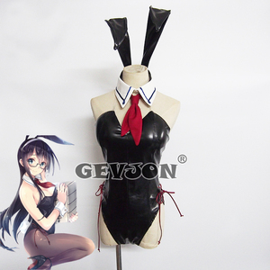  costume play clothes Halloween costume Leotard PU compound leather Bunny fancy dress .. this comb .. Kantai collection bunny girl rabbit girl black color set 