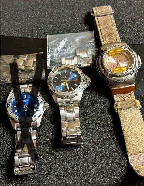 カシオベビーGとジャンク腕時計 メンズかウーマンか不明