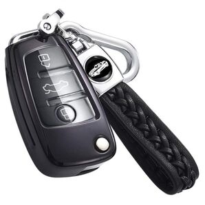 【ブラック】アウディ Audi キーケース 専用 タイプC キーケース キーホルダー セット