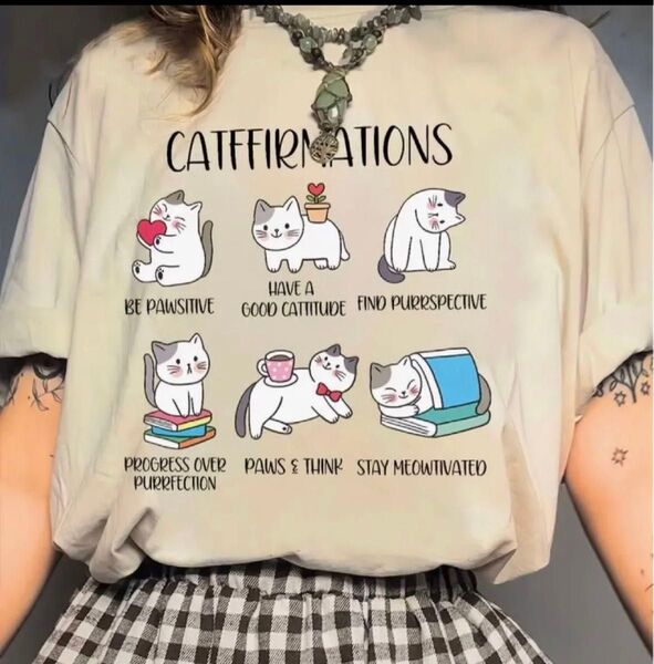 猫柄 半袖Tシャツ Mサイズ