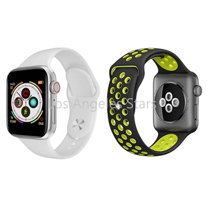 アップルウォッチ バンド apple watch band 2個セット 42mm 44mm series5 4 3 2 1 ベルト 交換 送料無料 スポーツ シリコン 白 黄色 黄緑