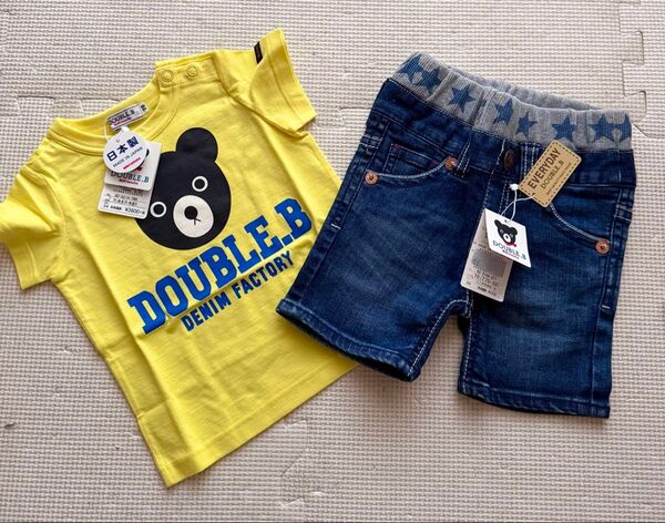 新品 ミキハウス Tシャツ パンツ セット70