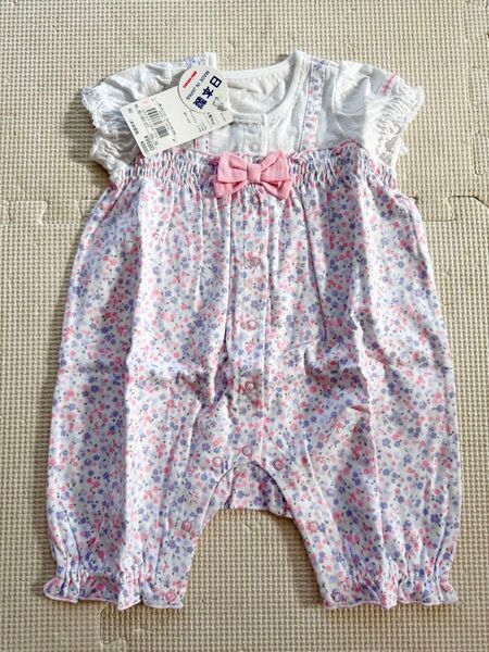 新品 日本製 ミキハウス ロンパース 80
