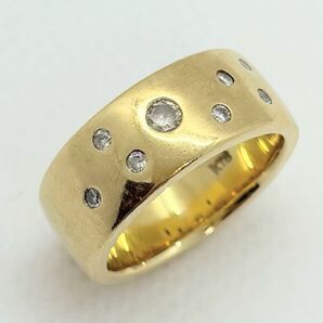ダイヤモンドリング D0.17ct K18 ゴールド 10.5g 約9号 指輪