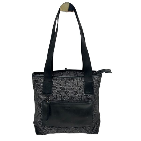 GUCCI グッチ トートバッグ ハンドバッグ 肩掛け GGキャンバス レザー