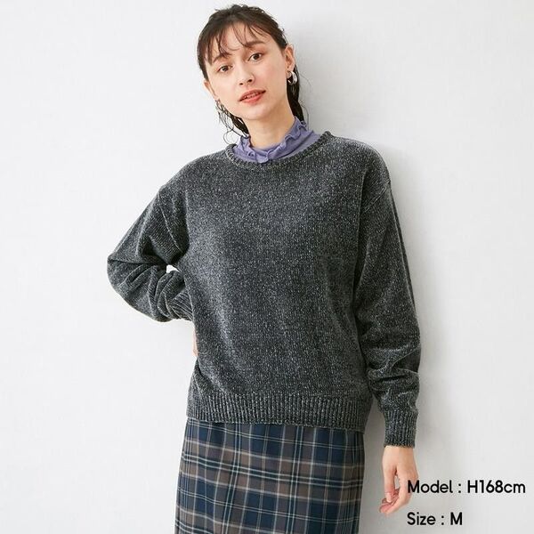 GU ジーユー モールヤーンクルーネックセーター ニット トップス カットソー