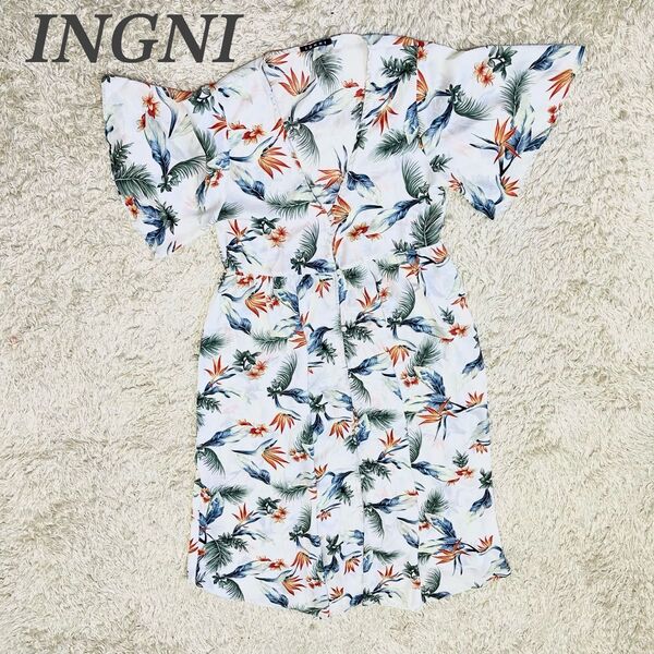 INGNI イング ワンピース 羽織 レース 花柄