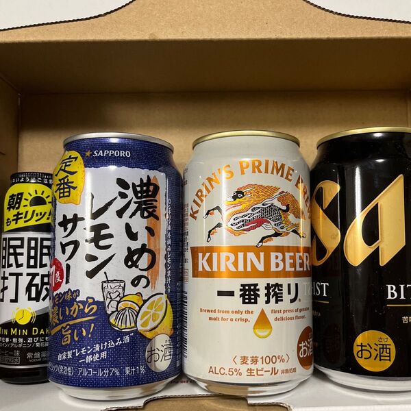 お酒3本 眠眠打破1本 セット ビール アルコール