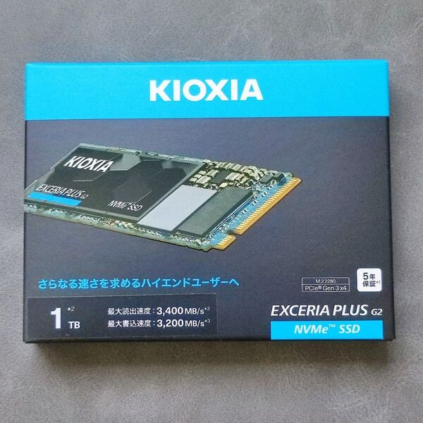 キオクシア KIOXIA SSD 1TB NVMe M.2 PCIe Gen 3.0×4 TLC EXCERIA PLUS G2