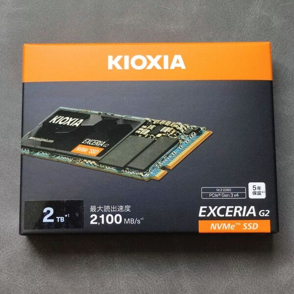 キオクシア KIOXIA SSD 2TB NVMe M.2 PCIe Gen 3.0×4 TLC 国内正規品 EXCERIA G2