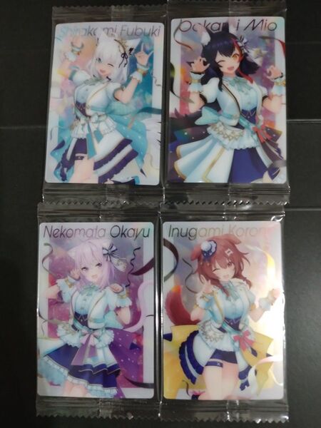 ホロライブウエハース3 白上フブキ 大神ミオ 猫又おかゆ 戌神ころね ゲーマーズ hololive